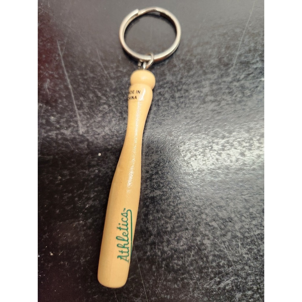 Oakland Athletics Baseball Bat Keychain MLB Wood Keyring Sports Souvenir